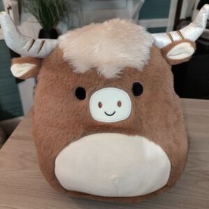 ***SOLD***SquishmallowCalton The Highland Cow 12" Cracker Barrel Exclusive Brown